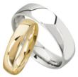 Platinum Wedding Ring and Yellow Gold Wedding Ring by Diamonds and Rings